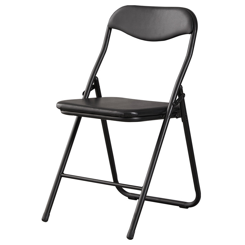 アームレス布張りのオフィスチェアブラックレザーローバックオフィスチェア