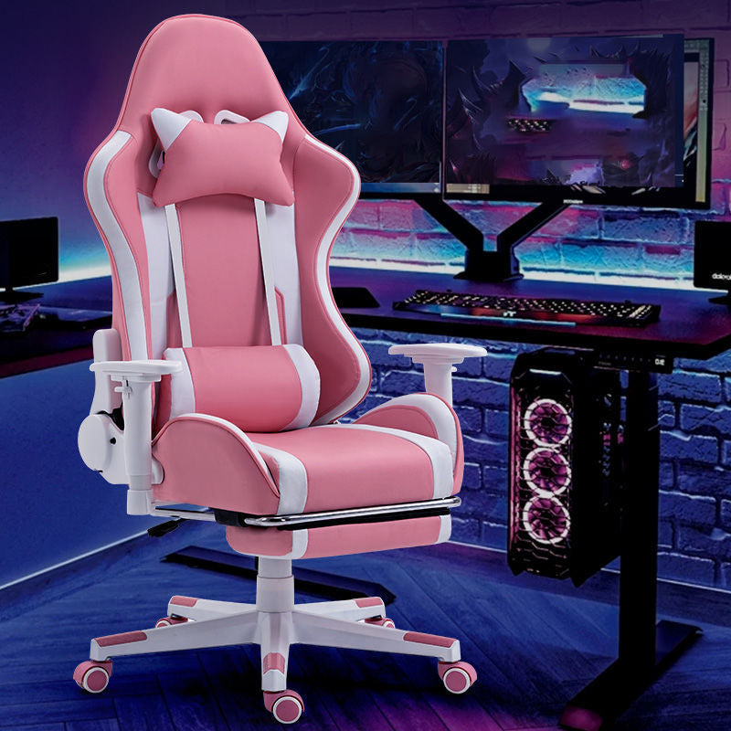 Silla de escritorio moderna silla de computadora de cuero por faux silla con ruedas con ruedas