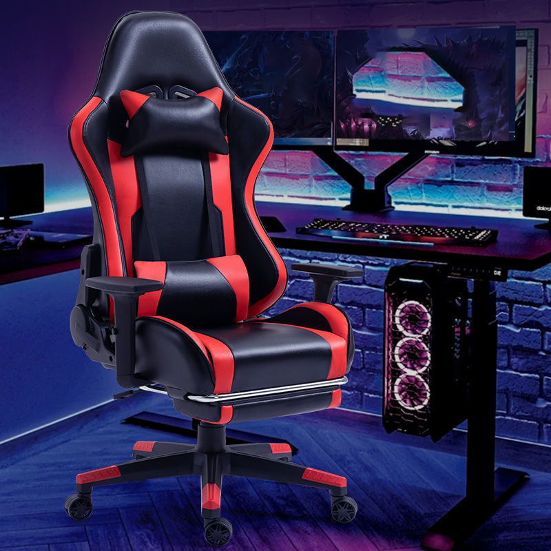 Silla de escritorio moderna silla de computadora de cuero por faux silla con ruedas con ruedas