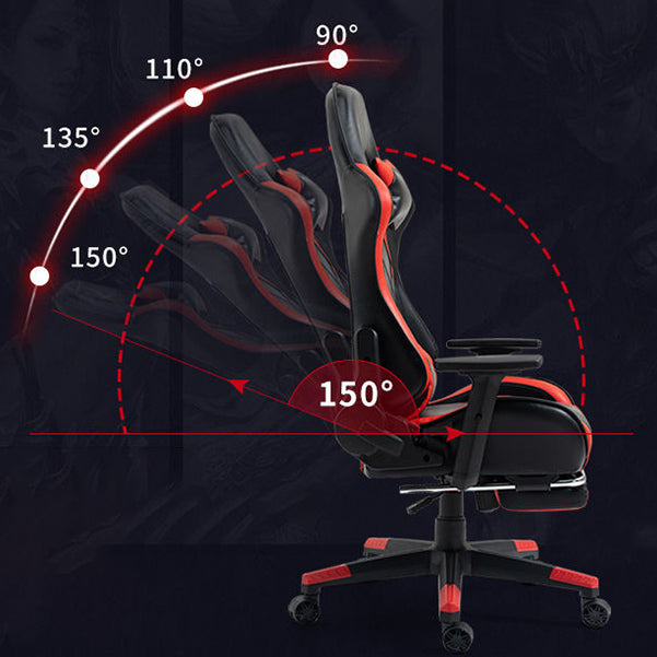 Silla de escritorio moderna silla de computadora de cuero por faux silla con ruedas con ruedas