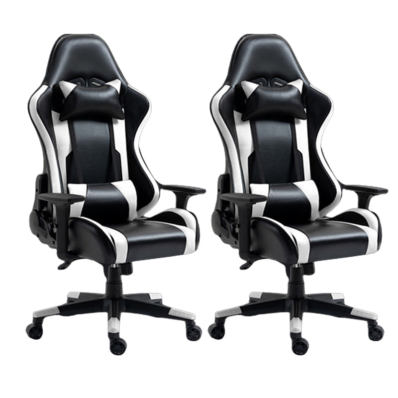 Silla de escritorio moderna silla de computadora de cuero por faux silla con ruedas con ruedas