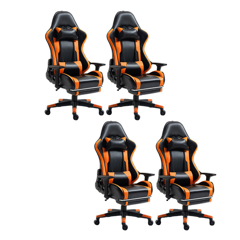 Silla de escritorio moderna silla de computadora de cuero por faux silla con ruedas con ruedas