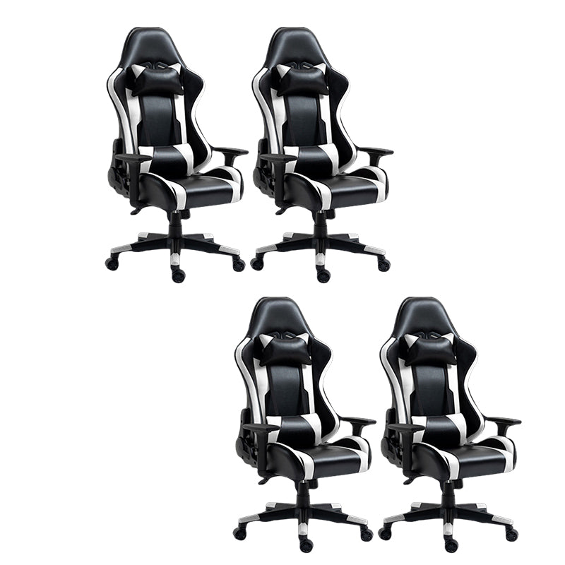 Silla de escritorio moderna silla de computadora de cuero por faux silla con ruedas con ruedas