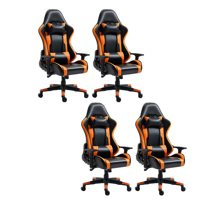 Silla de escritorio moderna silla de computadora de cuero por faux silla con ruedas con ruedas