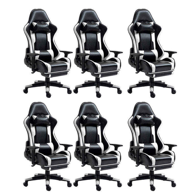 Silla de escritorio moderna silla de computadora de cuero por faux silla con ruedas con ruedas