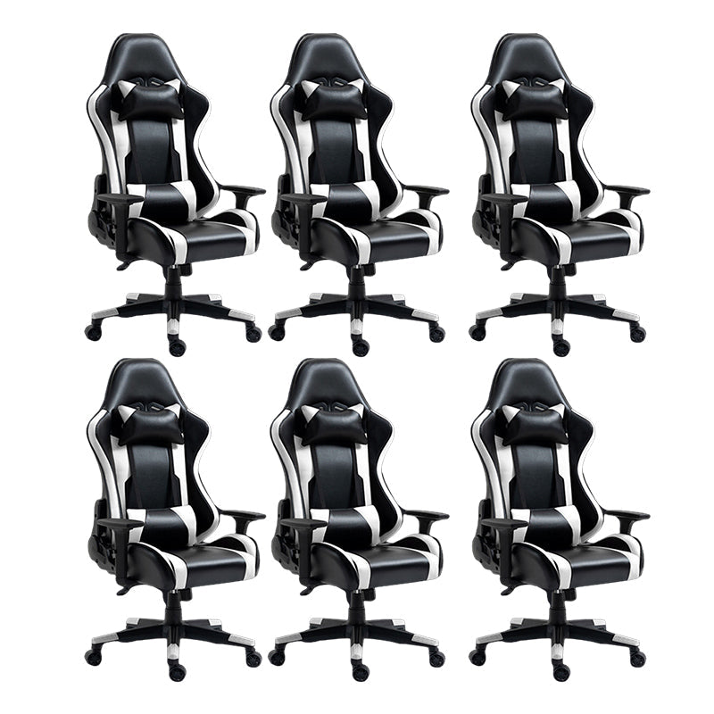 Silla de escritorio moderna silla de computadora de cuero por faux silla con ruedas con ruedas