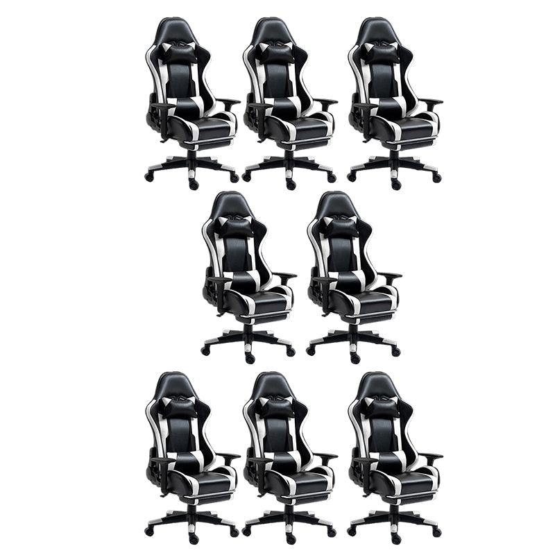 Silla de escritorio moderna silla de computadora de cuero por faux silla con ruedas con ruedas