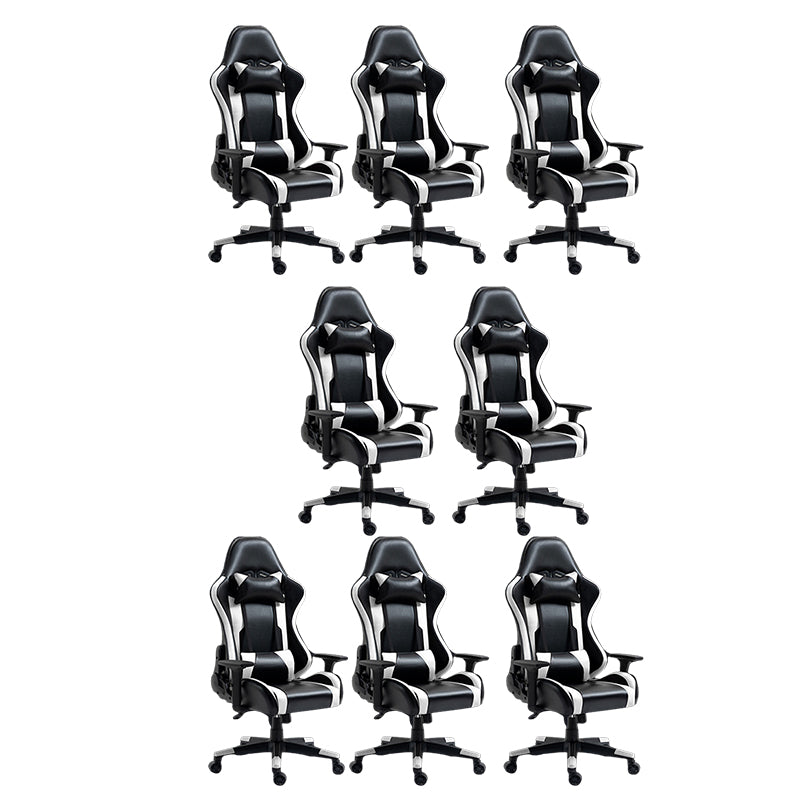 Silla de escritorio moderna silla de computadora de cuero por faux silla con ruedas con ruedas