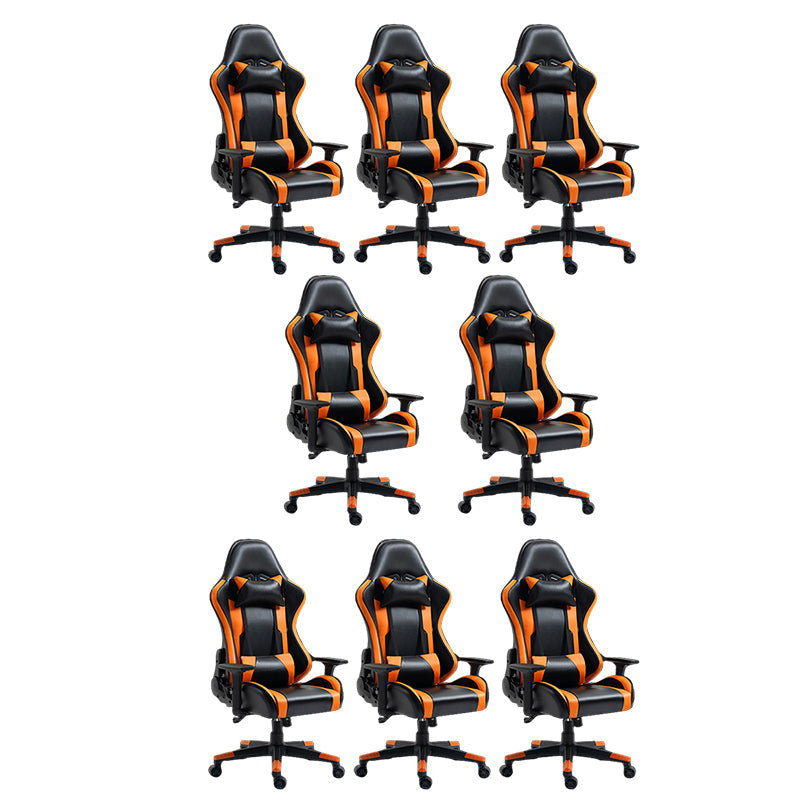 Silla de escritorio moderna silla de computadora de cuero por faux silla con ruedas con ruedas