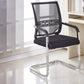 Black Fixed Arms Modern Office Chair Steel No Wheels Office Chair Clearhalo 'furn' 'furn_office_chair' 'Furniture' 'Office Chairs' 'Office Furniture' 'office_chair' 5819508