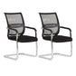 Black Fixed Arms Modern Office Chair Steel No Wheels Office Chair 2 Piece Set Clearhalo 'furn' 'furn_office_chair' 'Furniture' 'Office Chairs' 'Office Furniture' 'office_chair' 5819510