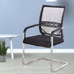 Black Fixed Arms Modern Office Chair Steel No Wheels Office Chair Clearhalo 'furn' 'furn_office_chair' 'Furniture' 'Office Chairs' 'Office Furniture' 'office_chair' 5819513