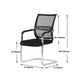 Black Fixed Arms Modern Office Chair Steel No Wheels Office Chair Clearhalo 'furn' 'furn_office_chair' 'Furniture' 'Office Chairs' 'Office Furniture' 'office_chair' 5819518
