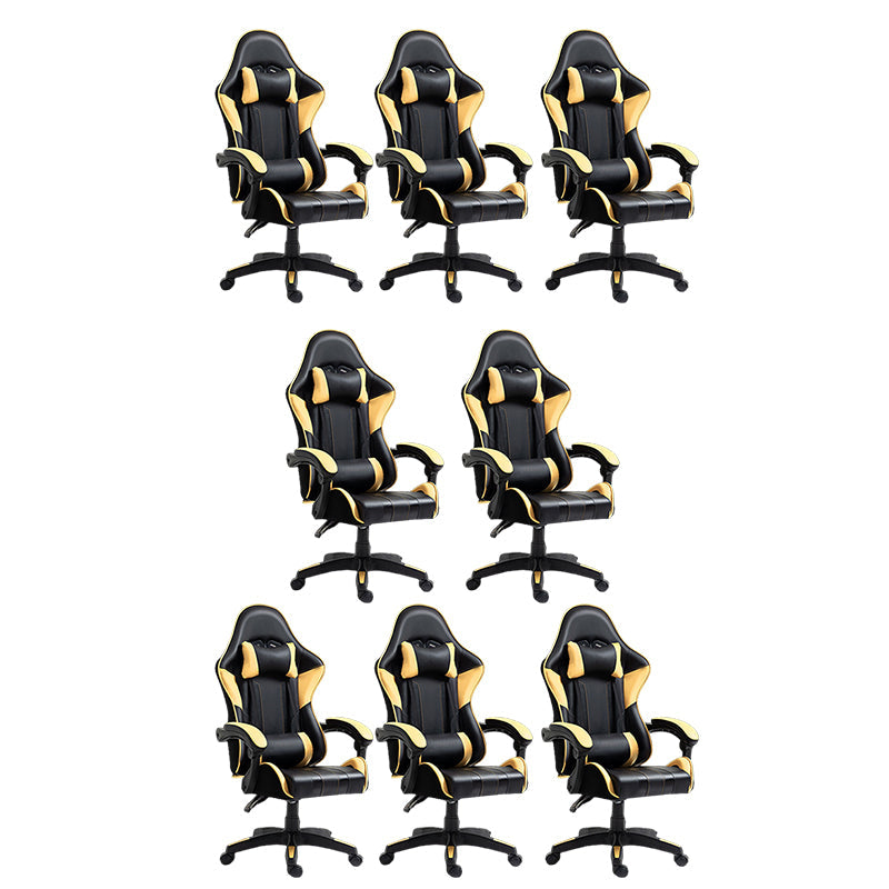 Silla de escritorio moderna silla de computadora de cuero por faux silla con ruedas con ruedas