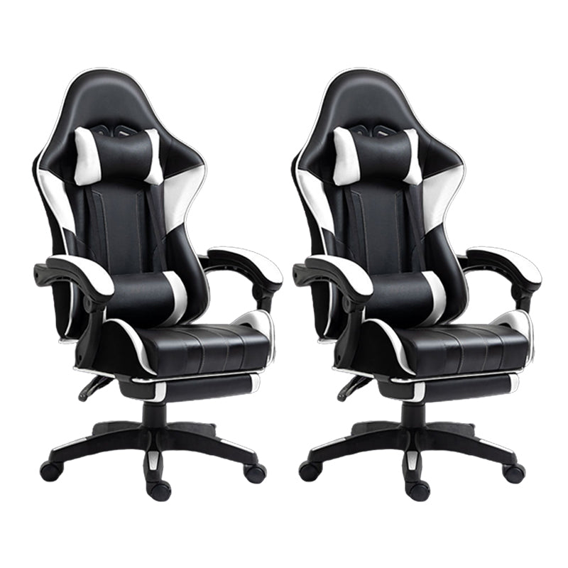 Silla de escritorio moderna silla de computadora de cuero por faux silla con ruedas con ruedas