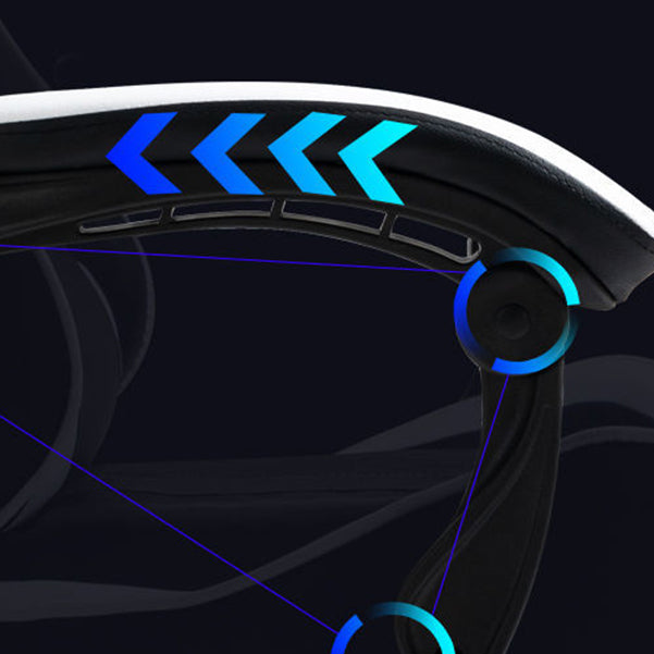 Silla de escritorio moderna silla de computadora de cuero por faux silla con ruedas con ruedas