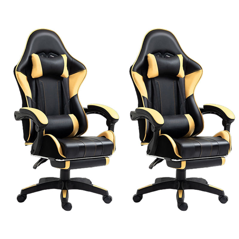 Silla de escritorio moderna silla de computadora de cuero por faux silla con ruedas con ruedas