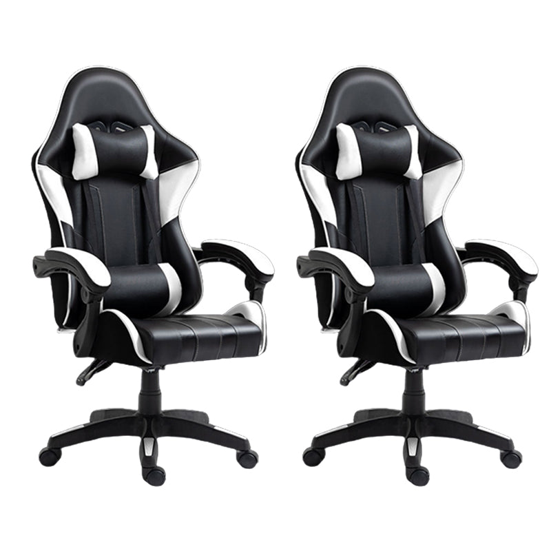 Silla de escritorio moderna silla de computadora de cuero por faux silla con ruedas con ruedas