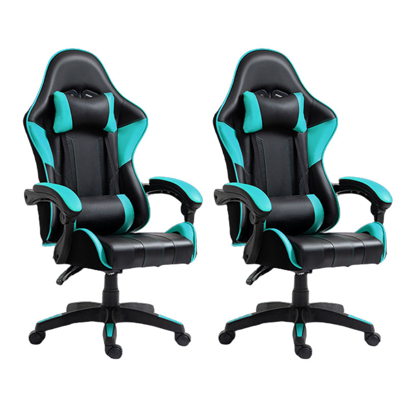 Silla de escritorio moderna silla de computadora de cuero por faux silla con ruedas con ruedas