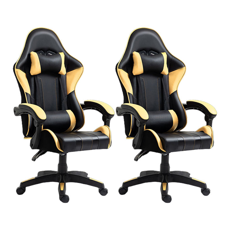 Silla de escritorio moderna silla de computadora de cuero por faux silla con ruedas con ruedas