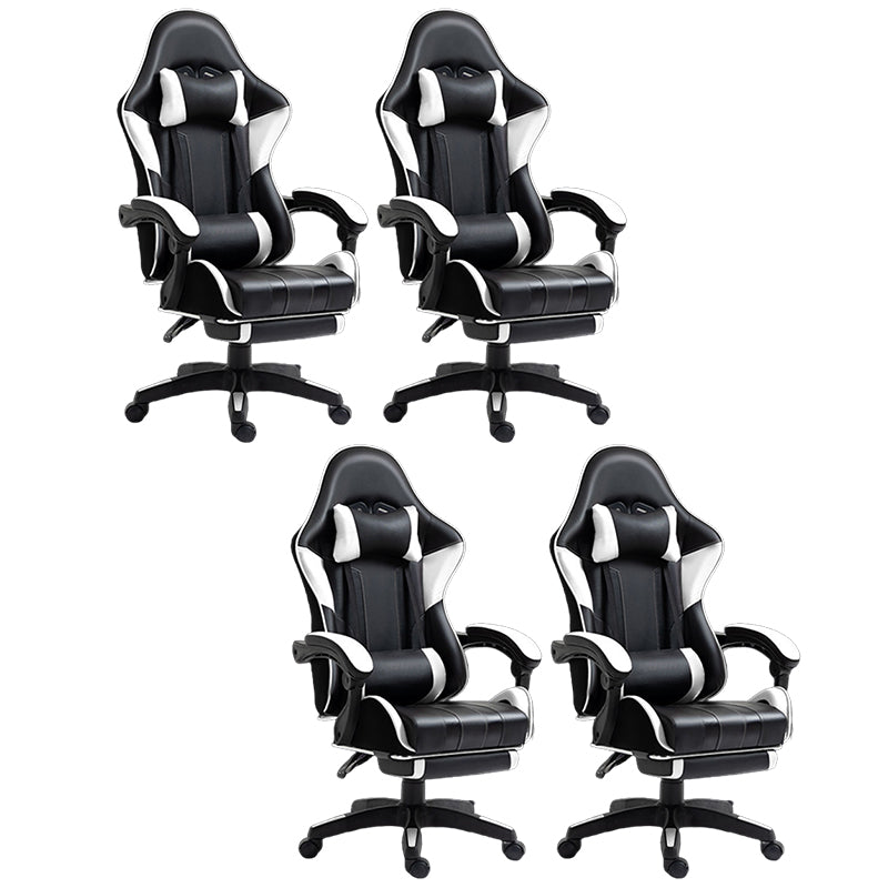 Silla de escritorio moderna silla de computadora de cuero por faux silla con ruedas con ruedas