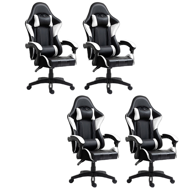 Silla de escritorio moderna silla de computadora de cuero por faux silla con ruedas con ruedas