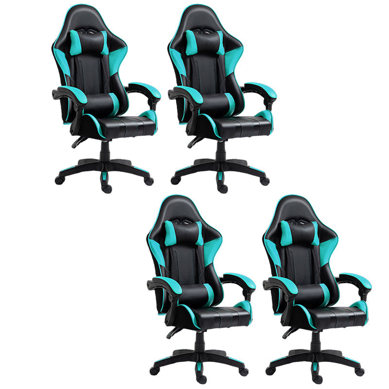 Silla de escritorio moderna silla de computadora de cuero por faux silla con ruedas con ruedas