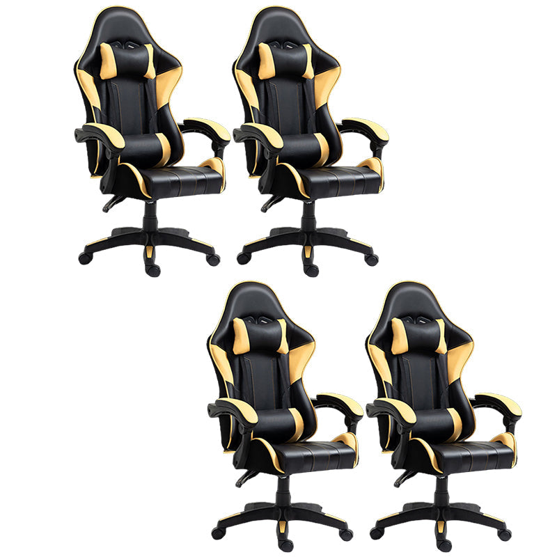 Silla de escritorio moderna silla de computadora de cuero por faux silla con ruedas con ruedas