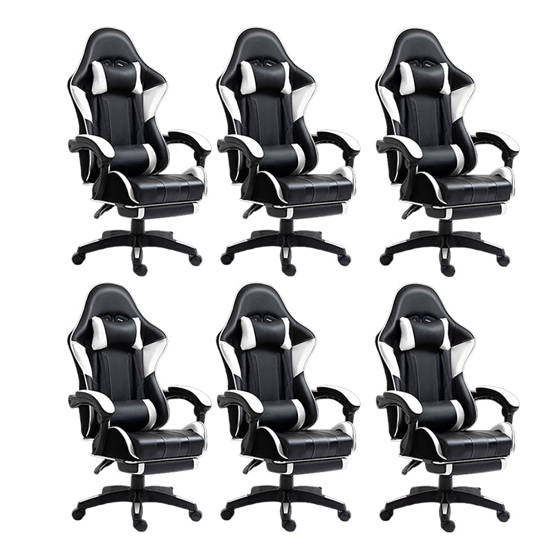 Silla de escritorio moderna silla de computadora de cuero por faux silla con ruedas con ruedas