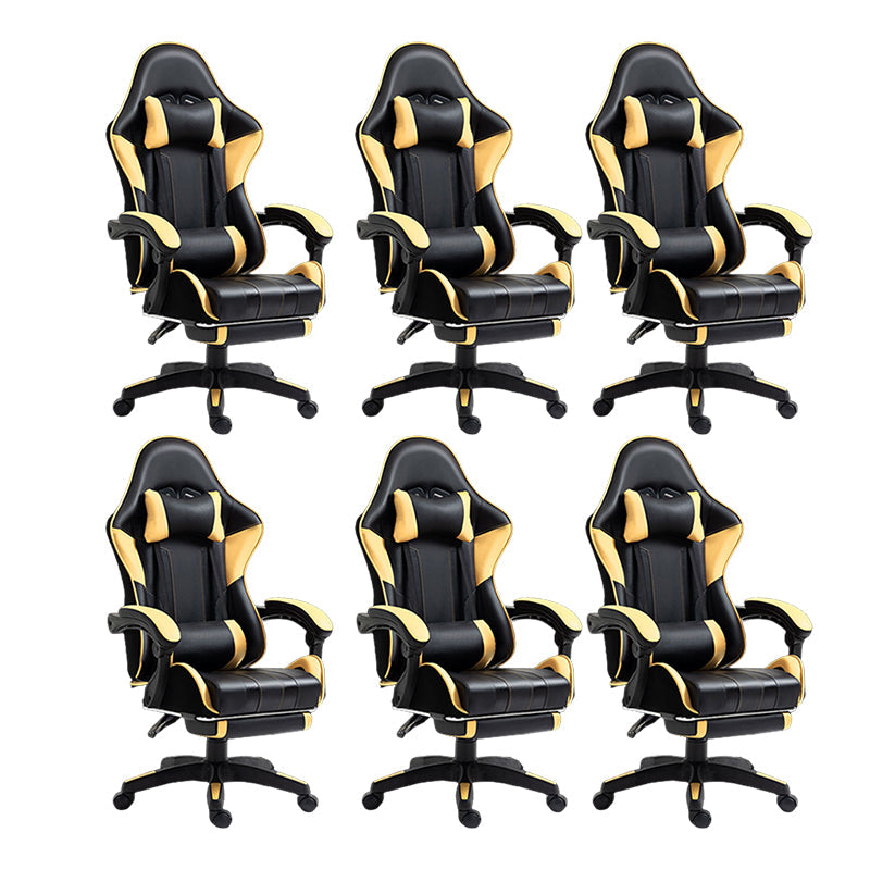 Silla de escritorio moderna silla de computadora de cuero por faux silla con ruedas con ruedas