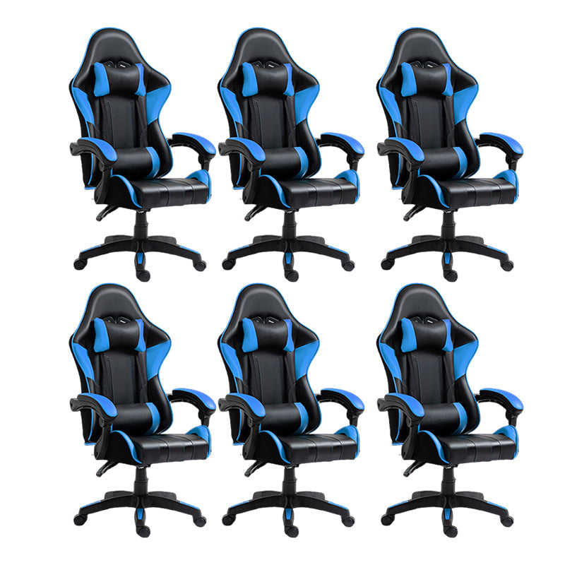 Silla de escritorio moderna silla de computadora de cuero por faux silla con ruedas con ruedas