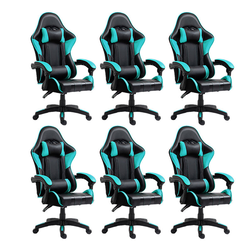 Silla de escritorio moderna silla de computadora de cuero por faux silla con ruedas con ruedas