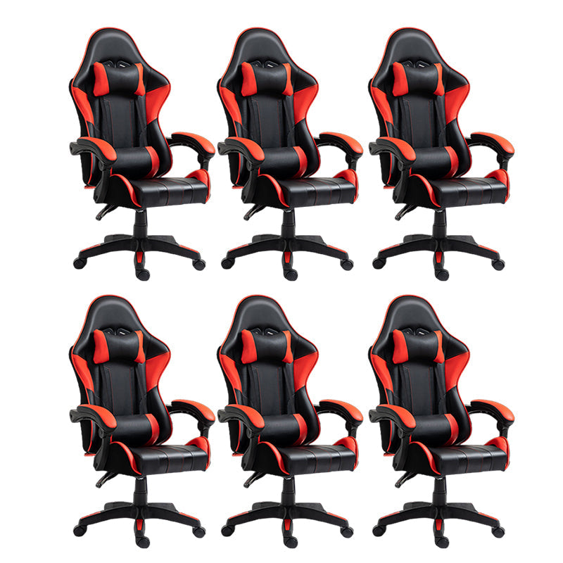 Silla de escritorio moderna silla de computadora de cuero por faux silla con ruedas con ruedas