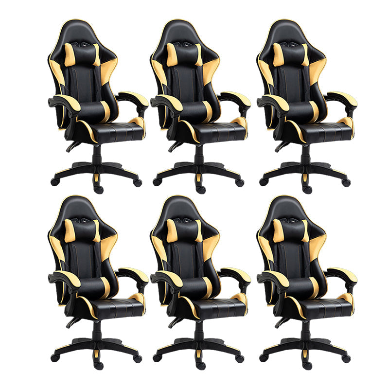 Silla de escritorio moderna silla de computadora de cuero por faux silla con ruedas con ruedas