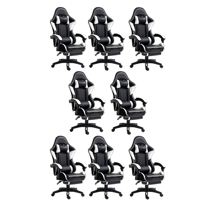 Silla de escritorio moderna silla de computadora de cuero por faux silla con ruedas con ruedas