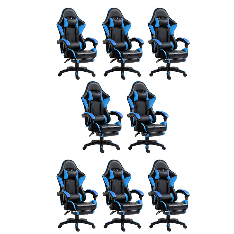 Silla de escritorio moderna silla de computadora de cuero por faux silla con ruedas con ruedas