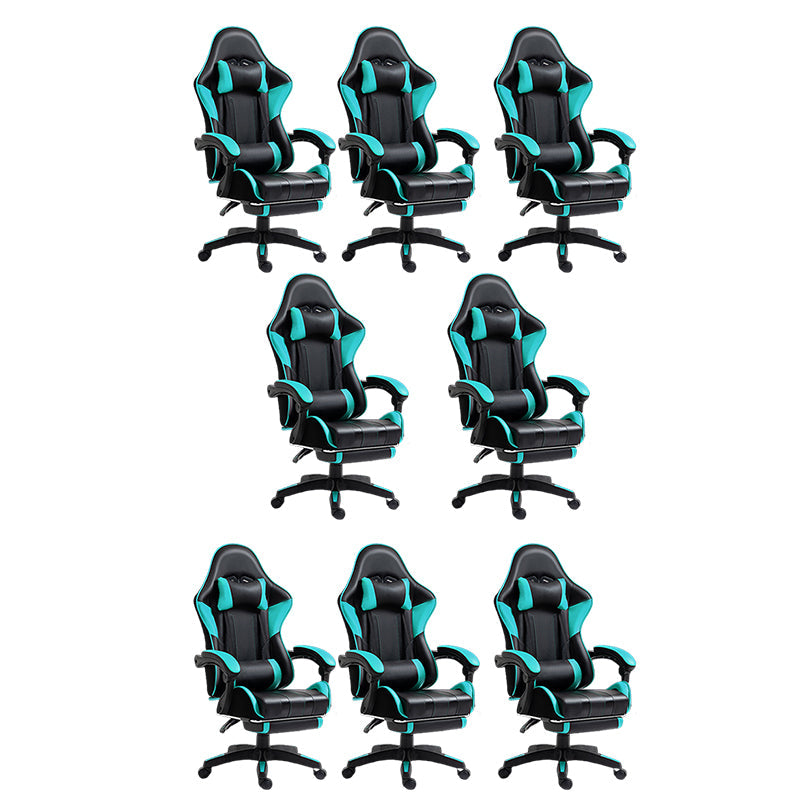 Silla de escritorio moderna silla de computadora de cuero por faux silla con ruedas con ruedas