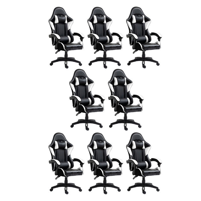 Silla de escritorio moderna silla de computadora de cuero por faux silla con ruedas con ruedas