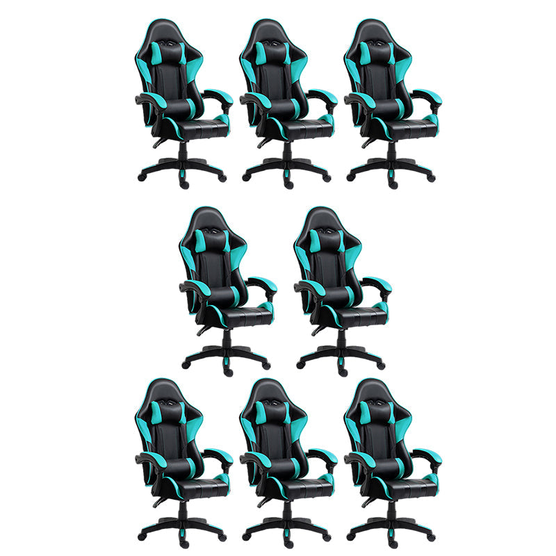 Silla de escritorio moderna silla de computadora de cuero por faux silla con ruedas con ruedas