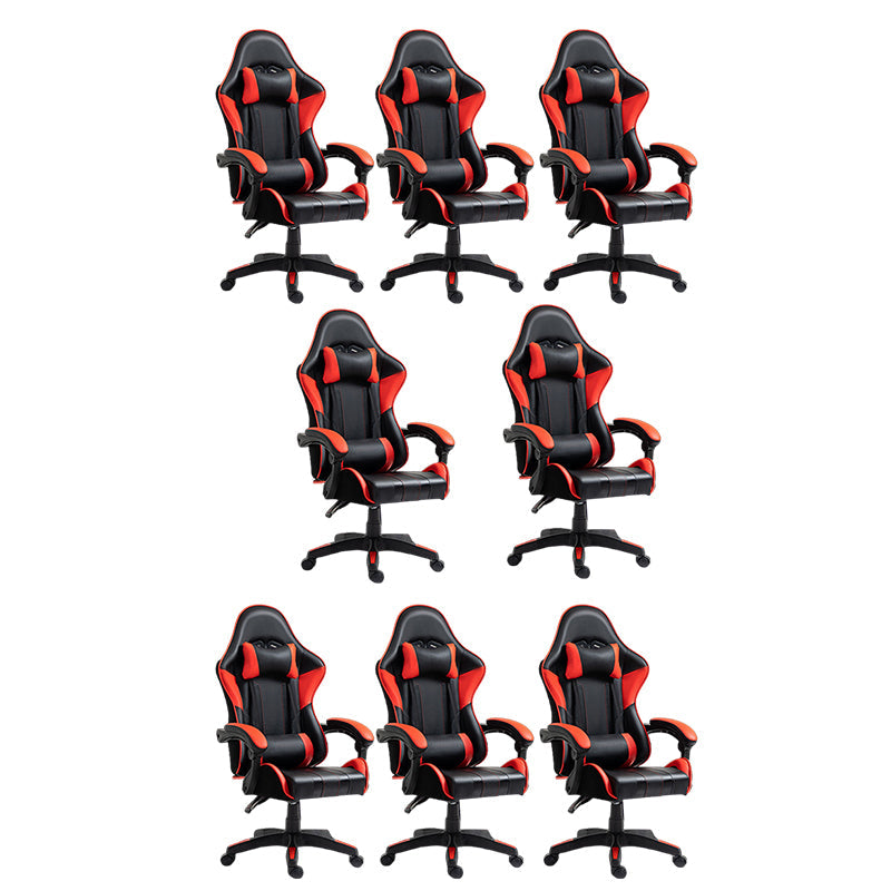 Silla de escritorio moderna silla de computadora de cuero por faux silla con ruedas con ruedas