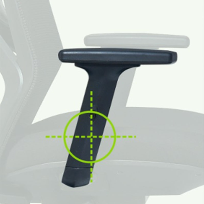 Modern Adjustable Arms Computer Chair with Wheels Nylon Desk Chair Clearhalo 'furn' 'furn_office_chair' 'Furniture' 'Office Chairs' 'Office Furniture' 'office_chair' 5819673