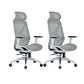 Modern Adjustable Arms Computer Chair with Wheels Nylon Desk Chair Grey 2 Piece Set With Headrest Clearhalo 'furn' 'furn_office_chair' 'Furniture' 'Office Chairs' 'Office Furniture' 'office_chair' 5819681