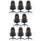 Modern Adjustable Arms Computer Chair with Wheels Nylon Desk Chair Black 8 Piece Set With Headrest Clearhalo 'furn' 'furn_office_chair' 'Furniture' 'Office Chairs' 'Office Furniture' 'office_chair' 5819698
