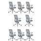 Modern Adjustable Arms Computer Chair with Wheels Nylon Desk Chair Grey 8 Piece Set Without Headrest Clearhalo 'furn' 'furn_office_chair' 'Furniture' 'Office Chairs' 'Office Furniture' 'office_chair' 5819702