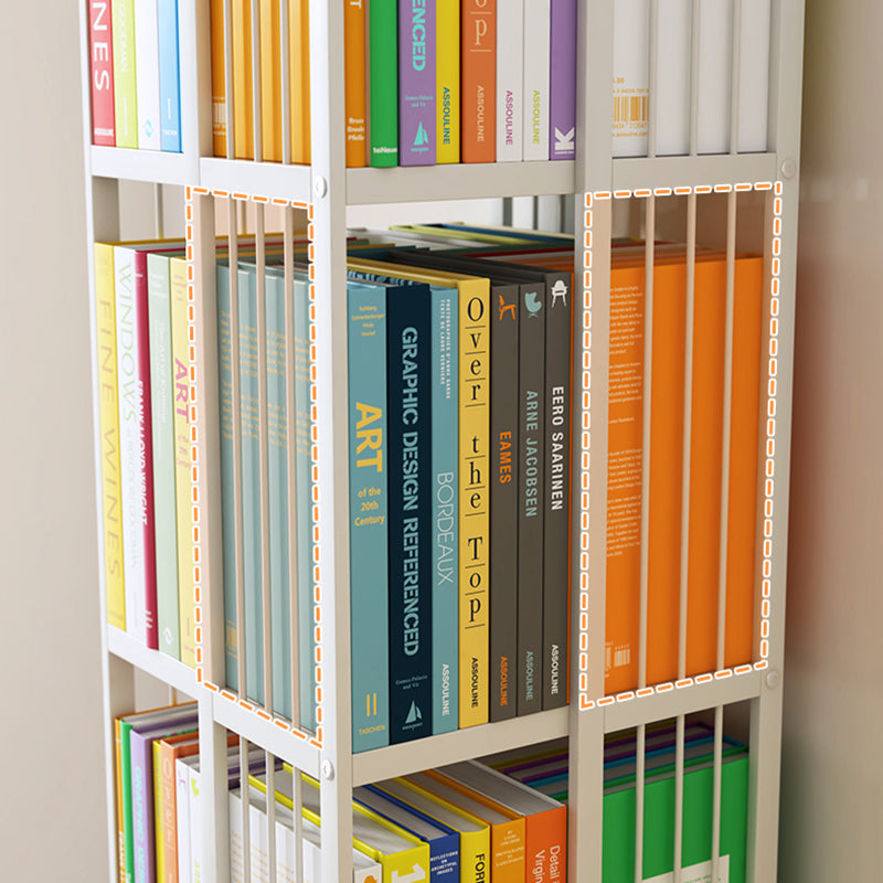 Libreria moderna in metallo puro bianco standard verticale chiuso libreria