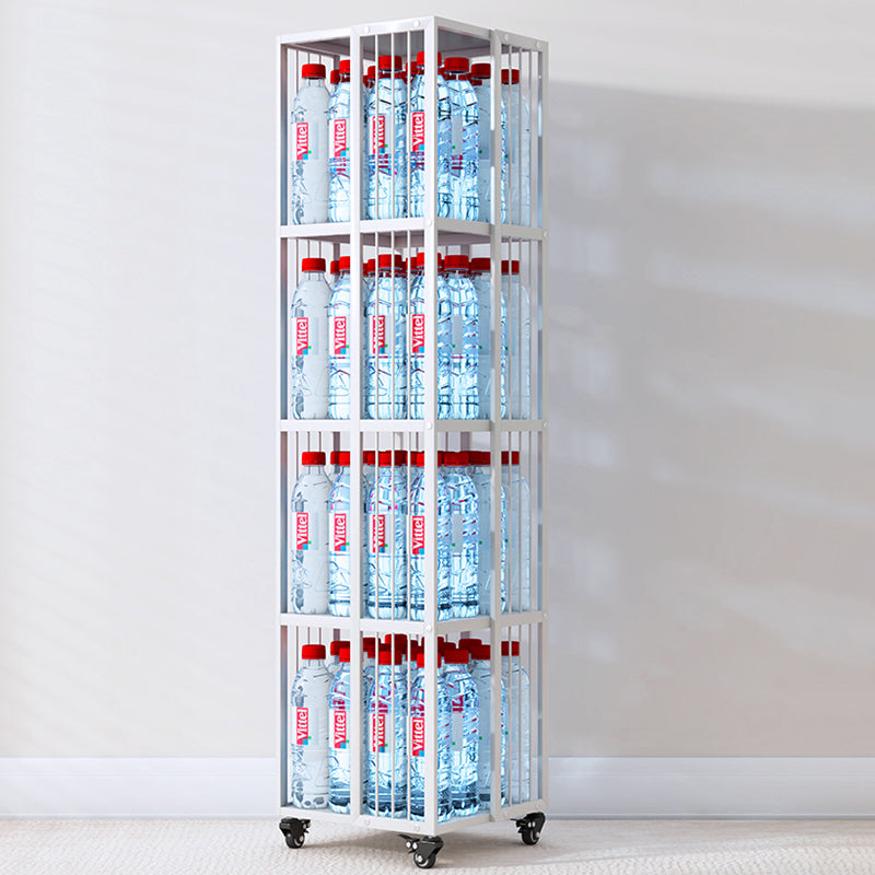 Libreria moderna in metallo puro bianco standard verticale chiuso libreria