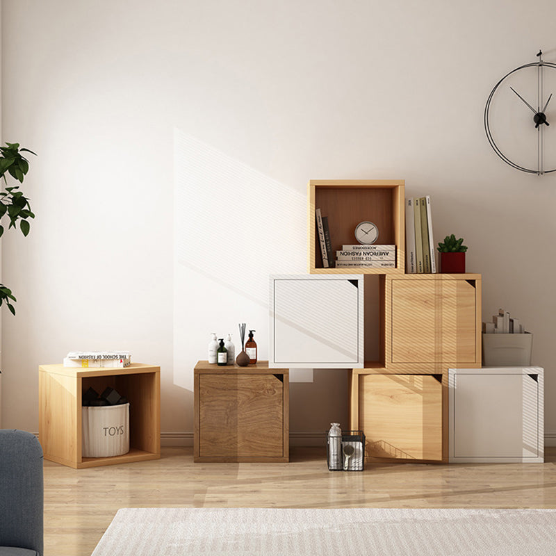 モダンキューブシェルフ本棚木材閉鎖された本の棚の勉強