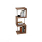 11.81" Wide Engineered Wood Geometric Bookcase Contemporary Metal and Wood Bookcase 15.7"L x 11.8"W x 42.9"H Walnut Clearhalo 'Bookcases' 'furn' 'furn_bookcases' 'Furniture' 'Office Furniture' 5819823