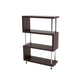 11.81" Wide Engineered Wood Geometric Bookcase Contemporary Metal and Wood Bookcase 31.5"L x 11.8"W x 45.7"H Walnut Clearhalo 'Bookcases' 'furn' 'furn_bookcases' 'Furniture' 'Office Furniture' 5819827
