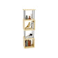 11.81" Wide Engineered Wood Geometric Bookcase Contemporary Metal and Wood Bookcase 15.7"L x 11.8"W x 57.1"H Natural Clearhalo 'Bookcases' 'furn' 'furn_bookcases' 'Furniture' 'Office Furniture' 5819828